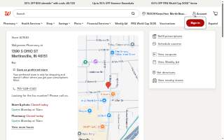 Walgreens Pharmacy of Martinsville website