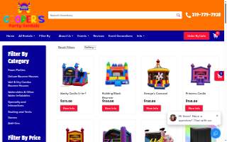 Cooper's Party Rentals, LLC website