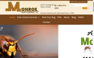 Monroe Pest Control Inc of Crown Point website
