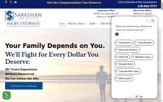 Sarkisian Law Offices of Merrillville website