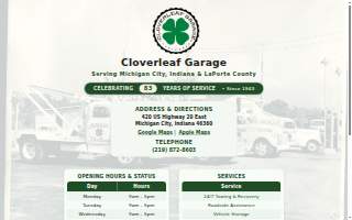 Cloverleaf Garage website