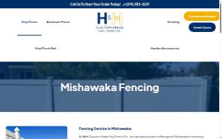H&H Custom Made Vinyl Fence website