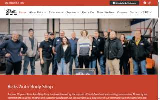 Rick's Auto Body Shop website