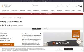 Ashley Store of Muncie website
