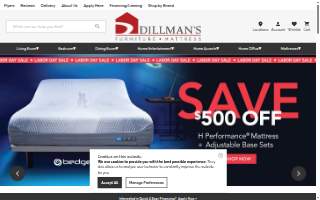 Dillman's Furniture & Mattress website