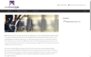 Mathewson Law, PC website