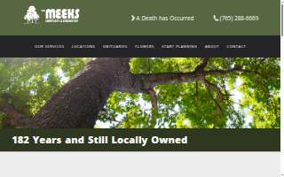 The Meeks Mortuary and Crematory website