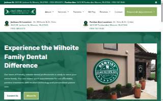Wilhoite Family Dental website