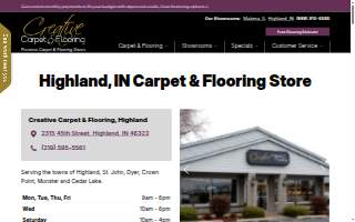 Creative Carpet & Flooring of Munster website
