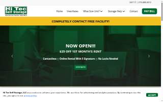 Hi Tec Self Storage website