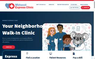 Midwest Express Clinic Urgent Care of Munster website