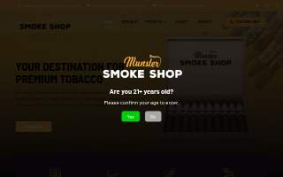 Munster Smoke Shop website