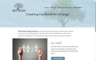 New Harvest Therapy Services website