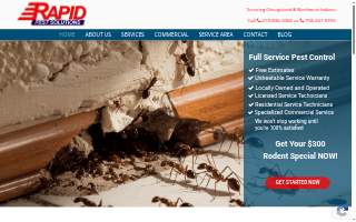 Rapid Pest Solutions of Gary website