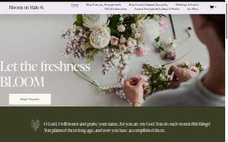 Blooms on Main St website
