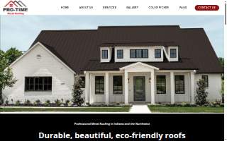 Pro Time Metal Roofing website