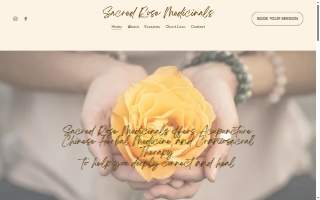 Sacred Rose Medicinals of New Albany website