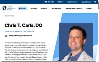 Chris Carls, DO website