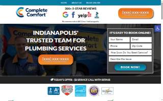 Complete Comfort Plumbing Repair & Heating, A/C website