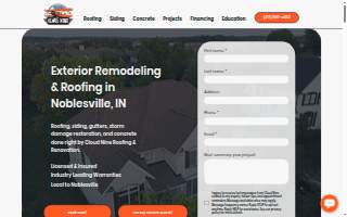 Cloud Nine Roofing and Renovation website