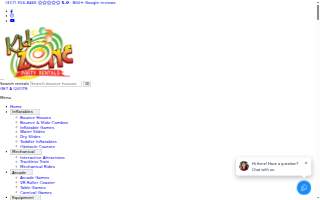 KidZone Party Rentals website