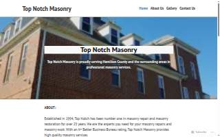 Top Notch Masonry website