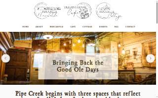 Pipe Creek Mercantile website