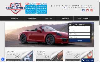 Excel Motors website
