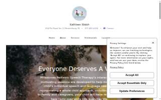 Milestones Pediatric Speech Therapy website