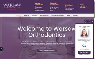 Warsaw Orthodontics of Plymouth website