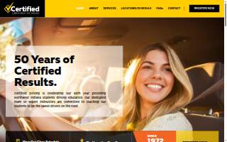 Certified Driving School website