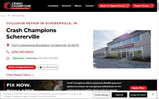 Crash Champions Collision Repair Schererville website
