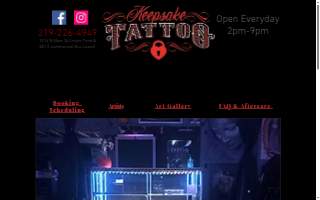 Keepsake Tattoo Gallery of Schererville website