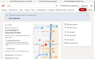 Walgreens Pharmacy of Schererville website