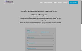 Coomer’s Towing website