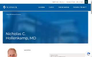 Hollenkamp Nicholas C MD website