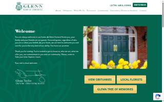 Glenn E George and Son Funeral Home website