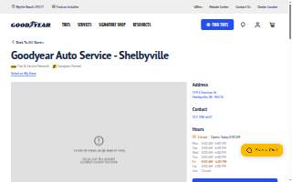 Goodyear Auto Service of Shelbyville website