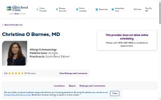 Christina O Barnes, MD of South Bend website