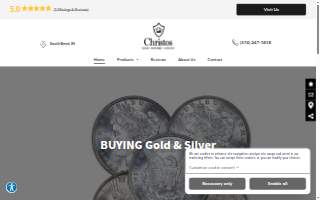 Christos Coins & Jewelry website
