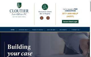 Cloutier Law Offices, P.C. website