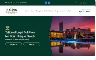 Halpin Bespoke Legal website