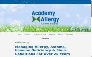 Academy Allergy Asthma & Sinus of Speedway website