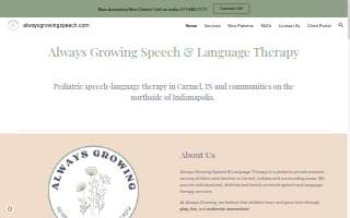 Always Growing Speech & Language Therapy LLC of Speedway website