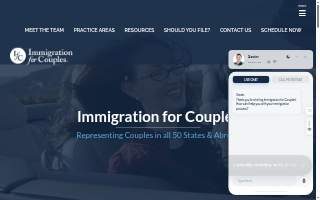 Immigration for Couples of Speedway website
