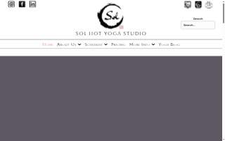 Sol Hot Yoga Studio website