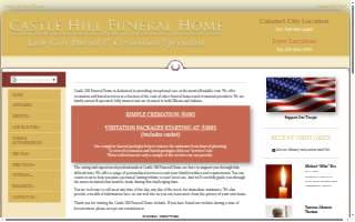 Castle Hill Funeral Home website