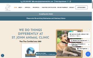 St John Animal Clinic website