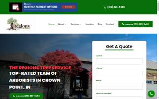 The Regions Tree Service of St. John website