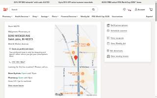 Walgreens Pharmacy of St. John website